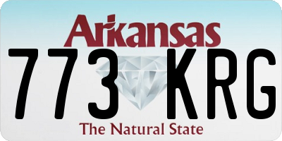 AR license plate 773KRG
