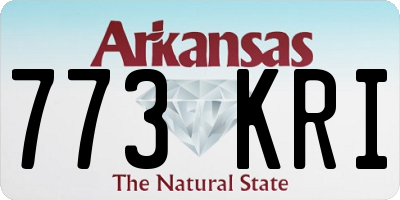 AR license plate 773KRI