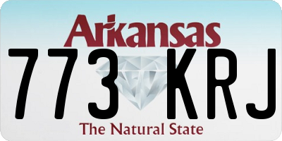 AR license plate 773KRJ
