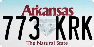 AR license plate 773KRK