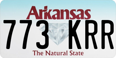 AR license plate 773KRR