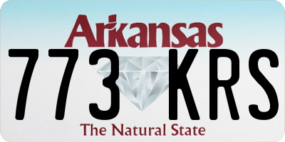 AR license plate 773KRS