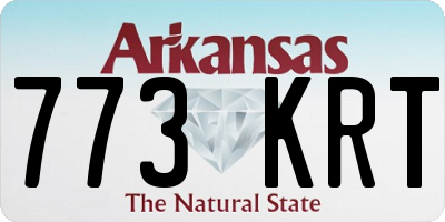 AR license plate 773KRT