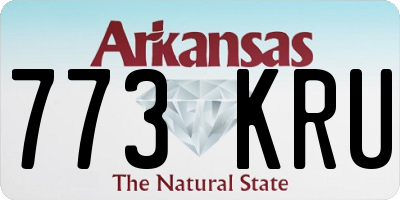 AR license plate 773KRU
