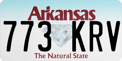 AR license plate 773KRV