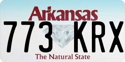 AR license plate 773KRX