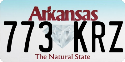AR license plate 773KRZ