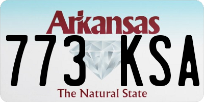 AR license plate 773KSA