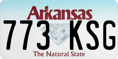 AR license plate 773KSG