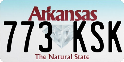 AR license plate 773KSK
