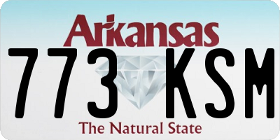 AR license plate 773KSM