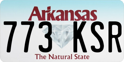 AR license plate 773KSR