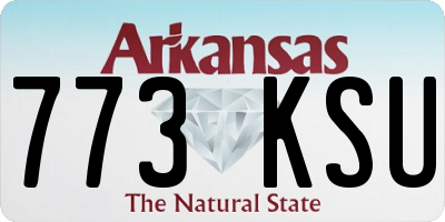 AR license plate 773KSU