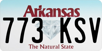 AR license plate 773KSV