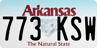 AR license plate 773KSW