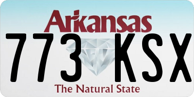 AR license plate 773KSX