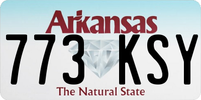 AR license plate 773KSY
