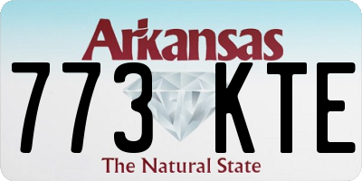 AR license plate 773KTE
