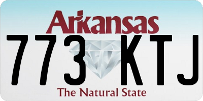 AR license plate 773KTJ