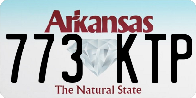 AR license plate 773KTP