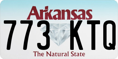 AR license plate 773KTQ
