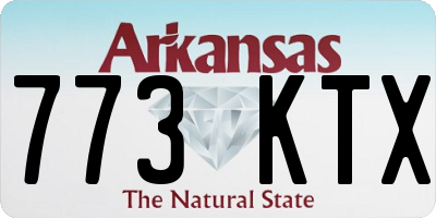 AR license plate 773KTX