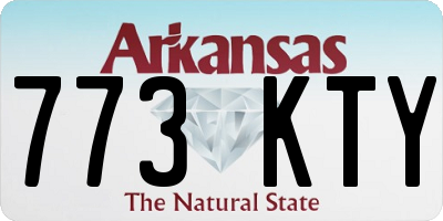 AR license plate 773KTY