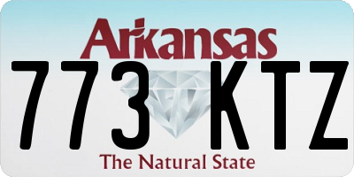 AR license plate 773KTZ