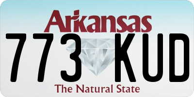 AR license plate 773KUD