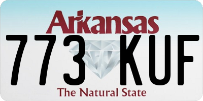 AR license plate 773KUF