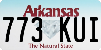 AR license plate 773KUI