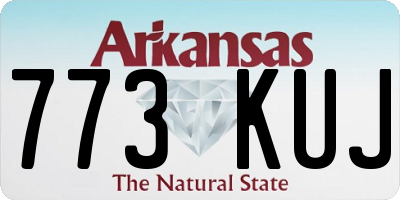AR license plate 773KUJ