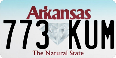 AR license plate 773KUM