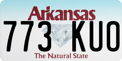 AR license plate 773KUO