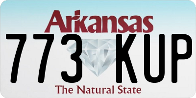 AR license plate 773KUP