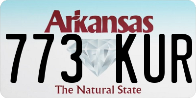 AR license plate 773KUR