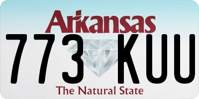 AR license plate 773KUU