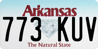 AR license plate 773KUV