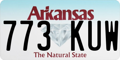 AR license plate 773KUW
