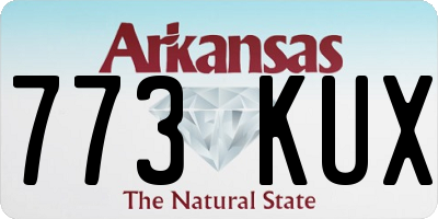 AR license plate 773KUX