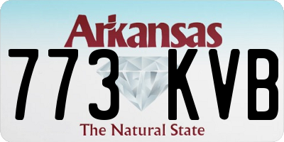 AR license plate 773KVB