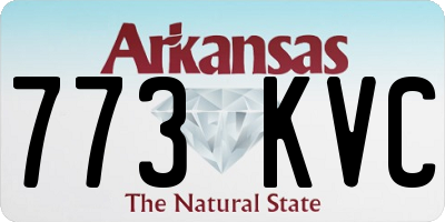 AR license plate 773KVC