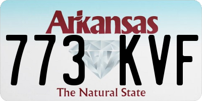 AR license plate 773KVF