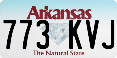 AR license plate 773KVJ