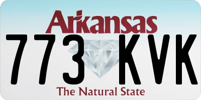 AR license plate 773KVK