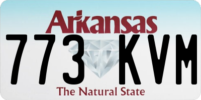 AR license plate 773KVM