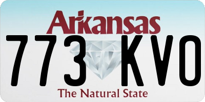 AR license plate 773KVO