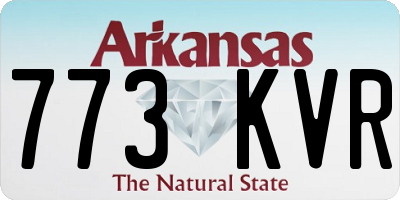 AR license plate 773KVR