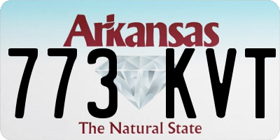 AR license plate 773KVT