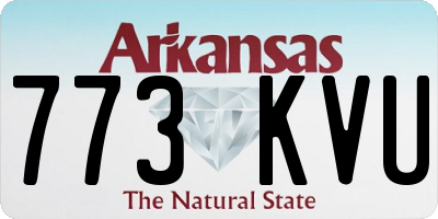 AR license plate 773KVU